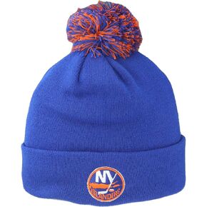 ZHATS Standard New York Islanders NHL Officially Licensed Beanie Pom Icon Team Color, One Size
