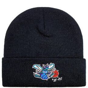 Mitchell & Ness Charlotte Hornets Time Line Knit Beanie Hat - Black