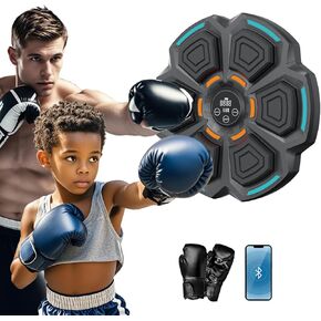 2025 Upgraded Bluetooth Music Boxing Machine | Wall-Mounted Interactive Trainer with Gloves | Fun Home & Gym Workout Equipment for Kids & Adults | 9 Modes & Speeds for Family Fitness