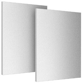 LEXININ 2 Pack 12 x 12 x 1/4 Inch 6061 Aluminum Sheet, Plain Aluminum Plate with Protective Film, Metal Flat Aluminum Sheet for Industrial, 305 x 305 x 6mm