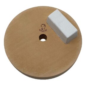 6" (1" Width) Leather Honing Wheel - Fits 5/8" Arbor - Buffing Compound Included
