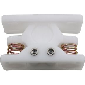 Bumper Ball Spring Hasp with 8 Screws 2.44x1.06x1.37in Heavy Duty Door Suction Door Lock Vibration Isolating Door Stopper with Spring Powerful Door Bumper Plastic White