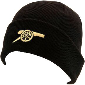 Arsenal English Premier League Cannon Logo Black Cuff Beanie - Authentic EPL