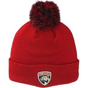 ZHATS Standard Florida Panthers NHL Officially Licensed Beanie Pom Icon Team Color, One Size