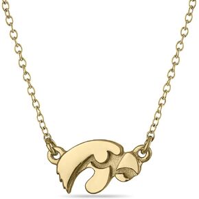 Stone Armory Iowa Hawkeyes Gifts - 18K Gold Plated Hawkeye Necklace - Hypoallergenic and Adjustable 16-20in - Iowa Hawkeye Jewelry for Women