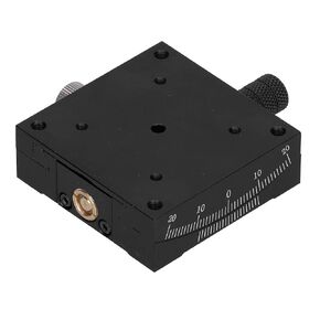 Goniometer Sliding Table, HXV A60 60x60mm Linear Stage Goniometer Dovetail Type Fine Tuning,Motor, Linear Roller Beas