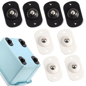 8Pcs Self Adhesive Caster Wheels Mini Caster Wheels for Small Appliances Appliance Casters 360°Swivel Mini Universal Wheel Mini Caster Wheels for Trash Can Storage Box Small Kitchen Appliances