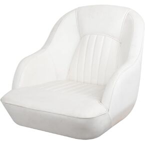 Seamander Pontoon Captains Bucket Boat Seat, 19.7H x 22.2L x 21.7D inches, Injection Molded Plastic Frame, Plush Foam Padding, Marine Grade Vinyl, 5x5 or 5x12 inch Mounting Pattern
