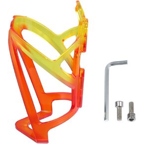 X AUTOHAUX 1 Set Universal Bike Water Bottle Cage Holder with Screws and Wrench for Bicycle Plastic Red Yellow