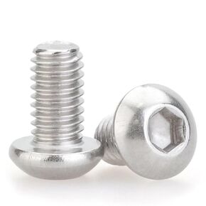 M3 x 45mm 40 Pcs Button Head Socket Cap Screws, 304 Stainless Steel (18-8), Fully Threaded, Bright Finish, Allen Hex Drive, Includes Hex Wrench, for Furniture, DIY, 3D Printing