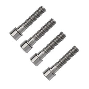 Titanium M7 32mm 1.0mm Pitch Allen Hex Socket Head Bolt Screw with Washer Pack of 4(Silver)
