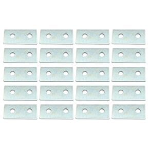 2 Hole Flat Plate Connector Bracket 4.7mm Fit for 1/2" Bolt in 1-5/8" Strut Channel 3-1/2x1-5/8 inch 20PCS