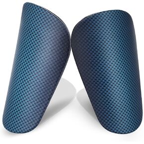 2pcs Extra Mini Soccer Shin Guards, 3.94x2.36 Inch Football Shin Pads Small Shin Guards Youth & Adults Protective Equipment for Boys Girls Women Men (Blue)