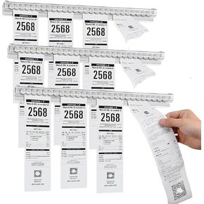 3 Pack Ticket Holders Stackable Receipt Holder for Restaurant, No-Drill Order Ticket Holders for Restaurant Walls Refrigerator Home Kitchen Pubs Office Bars Cafes(Total 23.6 Inch)