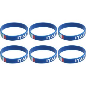 Wakauto Belgium Flag Silicone Bracelet 10Pcs Belgium Flagation Flag Printed Patriotic Bracelet Rubber Rubber Bracelets for Sports Football Match