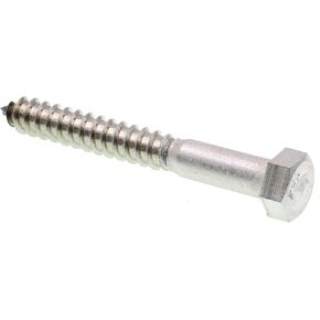 Prime-Line 9056959 Hex Lag Screws, 1/2 In. X 4 In., Grade 18-8 Stainless Steel (15 Pack)