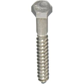 832070 3/8 x 3-Inch Stainless Steel Hex Lag Screw, 25-Pack, 3 inches, No Color