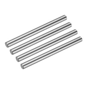 uxcell 4 Pcs Linear Motion Rod Shaft Guide 8mm x 100mm (0.315" x 3.94") Hardened Chrome Plated Steel Linear Rail Rod for 3D Printer, CNC Machine