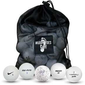 Balls - 48 Value Brand Mix Used Golf Balls - Ready to Play (RTP) - Good Condition Recycled Golf Balls - Used Golf Balls for Men and Women