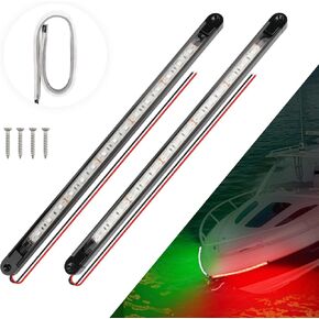 White Boat Interior Lights,Waterproof Led Boat Lights, Marine Led Strip Lights, Super Bright Boat Lights for Night Fishing, Boat Courtesy Lights for Pontoon Kayak Yacht Sailboat (White 4Pack)
