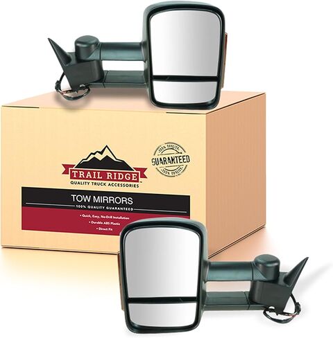 Trail Ridge Tow Mirror Power Heated Signal Clearance Chrome Pair for Ford SD in Kuwait