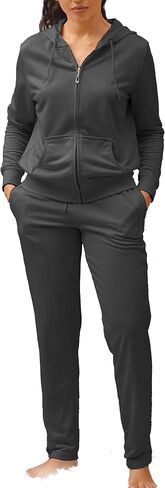 Facitisu Tracksuit for Women Set 2 Piece Joggers Terry Jogging Sweat Outfits Hoodie and Sweatpants in Saudi Arabia