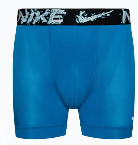 سروال بوكسر أساسي للرجال من Nike (الولايات المتحدة، ألفا، كبير، عادي، عادي، أسود/فولت/فريق برتقالي/جيم رويال) in Kuwait