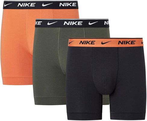 سروال بوكسر أساسي للرجال من Nike (الولايات المتحدة، ألفا، كبير، عادي، عادي، أسود/فولت/فريق برتقالي/جيم رويال) in Kuwait