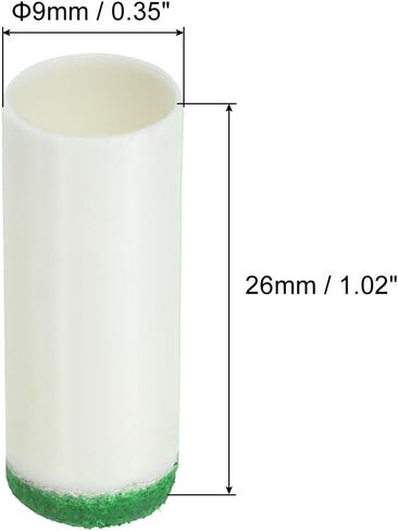 PATIKIL 9mm Pool Cue Tips, 50Pcs Slip-On Billiard Cue Stick Tips Replacement for Pool Cues and Snooker, White Green in Saudi Arabia