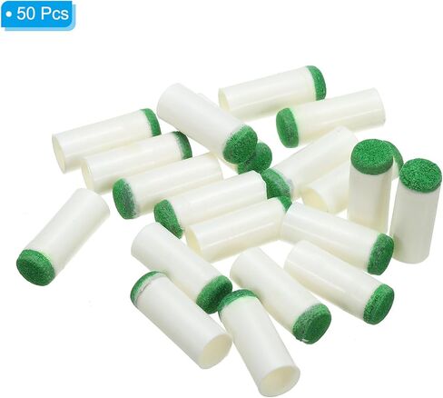 PATIKIL 9mm Pool Cue Tips, 50Pcs Slip-On Billiard Cue Stick Tips Replacement for Pool Cues and Snooker, White Green in Kuwait