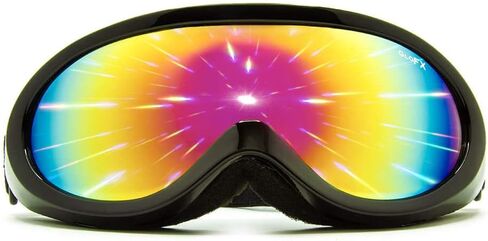 GloFX Ski Goggles - Cyberpunk Reflective Glasses, Full-Face Design, Comfort Foam Padding, Adjustable Strap, UV Protection in Saudi Arabia