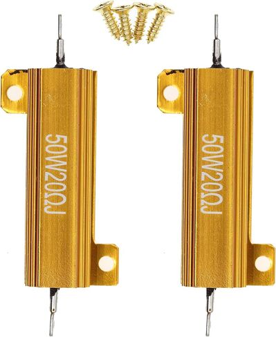2 Pieces 50W 3K Ohm High Power Aluminum Housed WireWound Resistor with Screws in Saudi Arabia