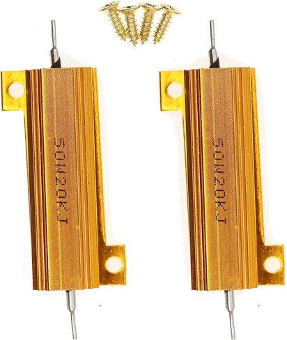 2 Pieces 50W 3K Ohm High Power Aluminum Housed WireWound Resistor with Screws in Saudi Arabia