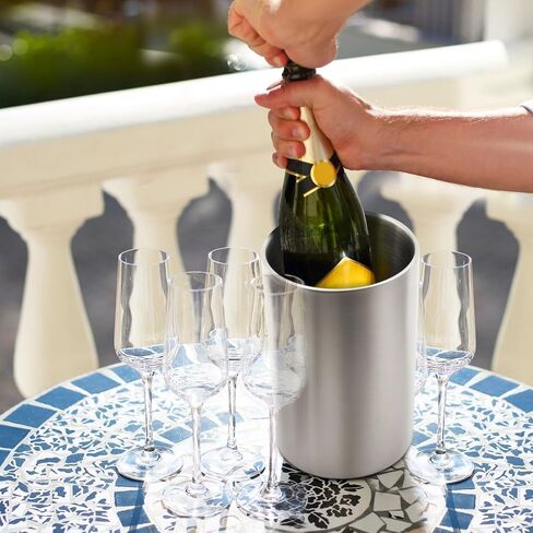 Wine Chillers for Bottles-Premium 750ml Champagne& Wine Bucket, Double Wall Insulated Stainless Steel Wine Bucket to Keep Wine Cool, Ideal Gifts for Party,Bar & Wine Lovers in Saudi Arabia