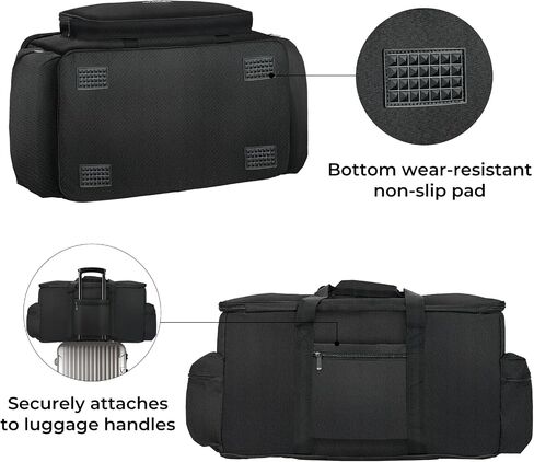 Vangoa Cable Organizer Bag Large DJ Bag with 8 Detachable Dividers and 10 Cable Storage Ties for DJ Equipment, Musical Accessories, for Laptop, Mic, Padded DJ Cables Gig Bag, Gray in Saudi Arabia