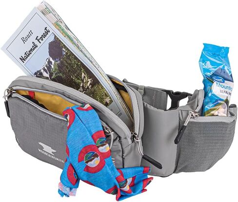 Mountainsmith Sprint Lumbar Waist Fanny Hip Pack, Running, Hiking, Travel, Dog-Walking, Outdoor Activities with 4 Zippered Pockets, Cinnamon Red in Saudi Arabia
