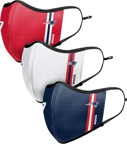 foco NFL unisex-adult NFL Team Logo Sport Reusable Washable Fashion Face Cover Mask 3-pack in Kuwait