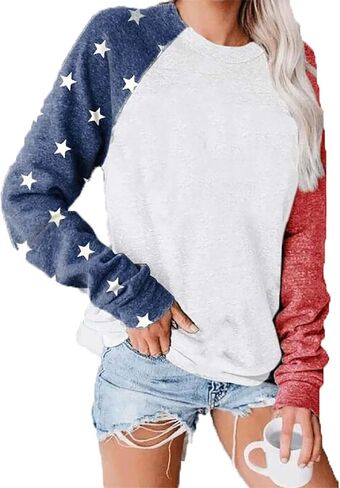 Baseball Shirt for Womens Crewneck Raglan Patchwork Pullover Long Sleeve Baseball Mom Tee Shirts in Kuwait