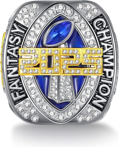 2025 Fantasy Football Trophy Ring League Championship Rings Premium Champion Award for Winner in Saudi Arabia