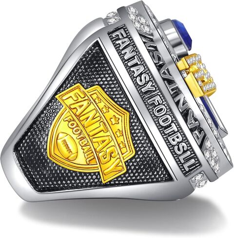2025 Fantasy Football Trophy Ring League Championship Rings Premium Champion Award for Winner in Saudi Arabia