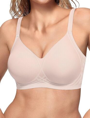 Vertvie Womens Seamless Bras Wireless Silhouette Bra No Underwire Push Up Bras Full Coverage Supportive Everyday Bralettes in Kuwait