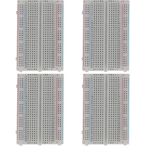 4pcs 400 Point Breadboard Mini Solderless Breadboard Ideal for prototyping Test Circuits