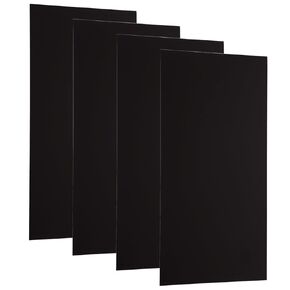 ZOFORTY 4 Pack 5052 Aluminum Sheet Metal 12 x 6 x 1/16 Inch Black Anodized Aluminum Sheet 1.5MM Thin Aluminum Plates Engraving Blanks for Laser Engraving, Crafting, Decoration