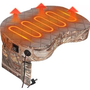 Portable Heated Stadium Seat, Outdoor Waterproof Heated Seat Cushion, 3 Level Heated Chair Pad for Stadium, Camping, Hunting, Office（No Power Bank）