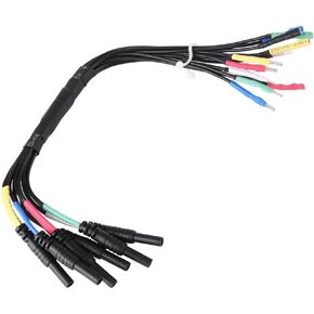 HT306 6 Channel Universal Breakout Leads, Test Leads Welding Breakout Leads Set for Auto Diagnostic Oscilliscope(black)