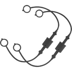 2 Sets, 3/8 ISO A Tractor Hydraulic Hose Caps and Plugs Air Coupler Cover Male Dust Cap and Female Plug,Quick Disconnects Hose Cover Plug Fittings with Retention Ring Keeps Cap Attached (BLACK)
