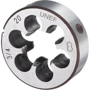 uxcell Round Threading Die 3/4-20 UNEF Thread Right Hand Screw Cutting Fixed Dies, Alloy Tool Steel Tapping Repair Tool
