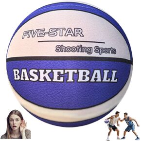 Update No.7 Silent Basketball (9.45in) – High Bounce, Durable, No Shedding Fabric Cover for Indoor Dribbling and Shooting Practice – Perfect for Teens and Adults (No.7(Basketball))