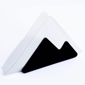 Napkin Holder- Modern Napkin Holder for Tables- Kitchen Napkin Holder- Half Circle Paper Napkin Holder- Tissue Holder- Black Metal Mountain Free Standing Table Napkin Holder by Museo