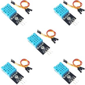 DHT11 Module Temperature and Humidity Sensor for Arduino, ESP32, ESP8266, Raspberry Pi, 5 Pieces